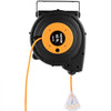 VEVOR Retractable Extension Reel, Heavy Duty 12AWG/3C SJTOW Power Cord 45 FT 12AWG, Black Tested toStandards