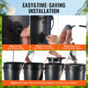 VEVOR DWC Hydroponics Grow System, Hydroponic Growing System with Top Drip Kit, Deep Water Culture 5-Gallon 4 Buckets, with Air Pump, Air Stones and Water Level Device for Leafy Vegetables