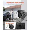 VEVOR Pressure Washer Hose Reel, 60 ft x 1/4 inch Retractable Power Heavy-Duty Steel Washer Hose Reel, 4000PSI Max, Auto-Rewinding, Flexible Wall/Floor Mounted for Car Washing,Garden,Floor Cleaning