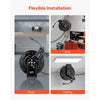 VEVOR Pressure Washer Hose Reel, 60 ft x 1/4 inch Retractable Power Heavy-Duty Steel Washer Hose Reel, 4000PSI Max, Auto-Rewinding, Flexible Wall/Floor Mounted for Car Washing,Garden,Floor Cleaning