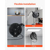 VEVOR Pressure Washer Hose Reel, 50 ft x 3/8 inch Retractable Power Heavy-Duty Steel Washer Hose Reel, 4000PSI Max, Auto-Rewinding, Flexible Wall/Floor Mounted for Car Washing,Garden,Floor Cleaning