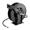 VEVOR Pressure Washer Hose Reel, 50 ft x 3/8 inch Retractable Power Heavy-Duty Steel Washer Hose Reel, 4000PSI Max, Auto-Rewinding, Flexible Wall/Floor Mounted for Car Washing,Garden,Floor Cleaning