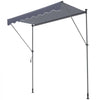 VEVOR Manual Retractable Awning, 118" Outdoor Retractable Patio Awning Sunshade Shelter, Adjustable Patio Door Window Awning Canopy with 39" Sun Shade Curtain for Backyard, Garden, Balcony