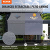 VEVOR Manual Retractable Awning, 78" Outdoor Retractable Patio Awning Sunshade Shelter, Adjustable Patio Door Window Awning Canopy with 39" Sun Shade Curtain for Backyard, Garden, Balcony
