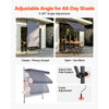 VEVOR Manual Retractable Awning, 59" Outdoor Retractable Patio Awning Sunshade Shelter, Height Adjustable Patio Door Window Canopy with Manual Crank Handle for Backyard, Garden, Balcony, Dark Gray