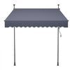 VEVOR Manual Retractable Awning, 78" Outdoor Retractable Patio Awning Sunshade Shelter, Height Adjustable Patio Door Window Canopy with Manual Crank Handle for Backyard, Garden, Balcony, Dark Gray