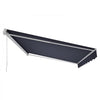 VEVOR Manual Retractable Awning, 11.5' x 9.8' Outdoor Patio Awning Retractable Sun Shade, Patio Door Window Water-Resistant Polyester Sunshade Shelter with Crank Handle for Deck, Balcony, Yard, Gray