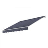 VEVOR Manual Retractable Awning, 13.1' x 9.8' Outdoor Patio Awning Retractable Sun Shade, Patio Door Window Water-Resistant Polyester Sunshade Shelter with Crank Handle for Deck, Balcony, Yard, Gray