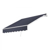 VEVOR Manual Retractable Awning, 8.2' x 6.6' Outdoor Patio Awning Retractable Sun Shade, Patio Door Window Water-Resistant Polyester Sunshade Shelter with Crank Handle for Deck, Balcony, Yard, Gray