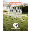 VEVOR Double Expandable Barricades, 18FT Expandable Safety Barrier, 0-180° Rotatable Mobile Barricade with Locking Casters, Portable Folding Security Gate Traffic Fence for Patio Garden Stairway