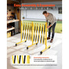 VEVOR Double Expandable Barricades, 18FT Industrial Safety Barriers, Flexible Mobile Barricade with Locking Casters, Portable Folding Security Gate Metal Traffic Fence for Driveway Warehouse Elevator
