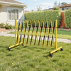 VEVOR Industrial Expandable Barricade, 13FT Expandable Safety Barrier, Flaxible Mobile Barricade with Locking Casters, Portable Folding Security Gate Traffic Fence for Driveway Warehouse Elevator