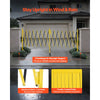 VEVOR Double Expandable Barricades, 25FT Industrial Safety Barriers, Flexible Mobile Barricade with Locking Casters, Portable Folding Security Gate Metal Traffic Fence for Driveway Warehouse Elevator