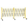 VEVOR Double Expandable Barricades, 25FT Industrial Safety Barriers, Flexible Mobile Barricade with Locking Casters, Portable Folding Security Gate Metal Traffic Fence for Driveway Warehouse Elevator