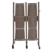 VEVOR Double Expandable Barricades, 20FT Expandable Safety Barrier, Flexible Mobile Barricade with Locking Casters, Portable Folding Security Gate Metal Traffic Fence for Patio Garden Stairway