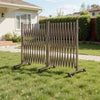 VEVOR Double Expandable Barricades, 27FT Expandable Safety Barrier, 0-180° Rotatable Mobile Barricade with Locking Casters, Portable Folding Security Gate Traffic Fence for Patio Garden Stairway