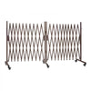 VEVOR Double Expandable Barricades, 27FT Expandable Safety Barrier, 0-180° Rotatable Mobile Barricade with Locking Casters, Portable Folding Security Gate Traffic Fence for Patio Garden Stairway