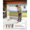 VEVOR Expandable Barricade, 10FT Expandable Safety Barrier, Flexible Mobile Barricade with Locking Casters, Portable Folding Security Gate Metal Traffic Fence for Patio Garden Stairway