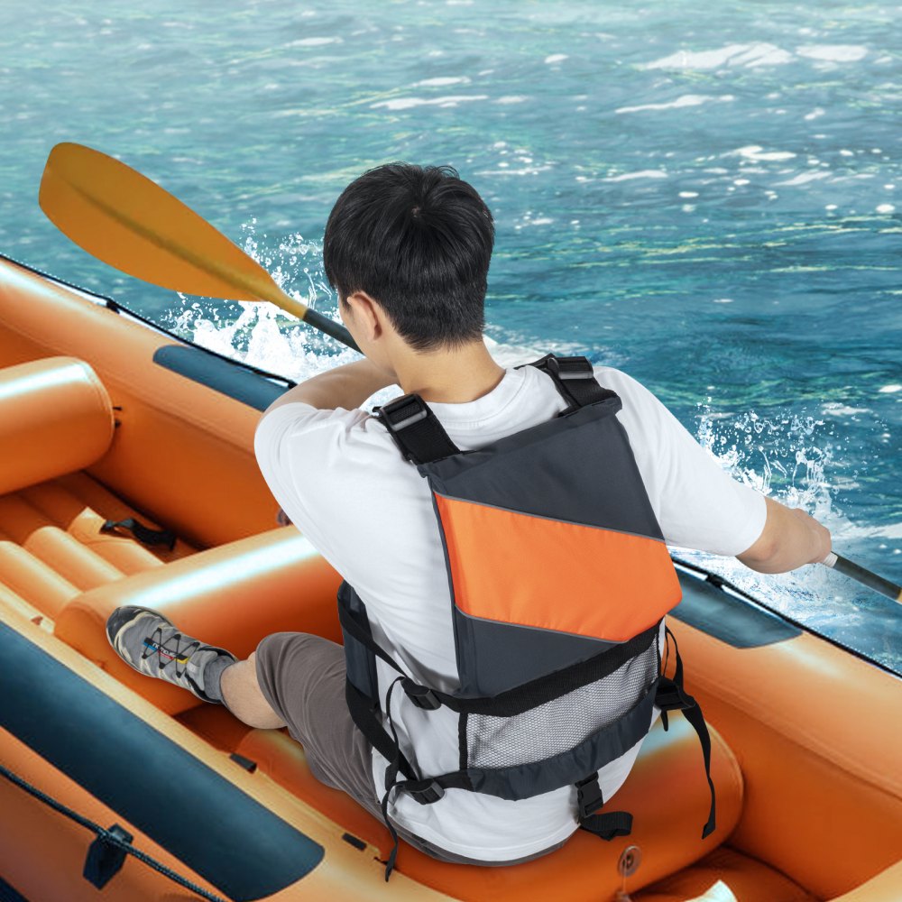 VEVOR Life Vest for Watersports (PFD), Life Jacket with Waterproof Nylon & 80N Buoyancy, Life Vest/Jacket for Any Water Activity-Fishing, Kayaking, Surfing and More, Men and Women S