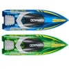VEVOR RC Boat, 2 Pack 2.4GHz 12 km/h, Remote Control Boat for Pools & Lakes, Racing Boat with LED Light, 4 Rechargeable Batteries, Whole Body Waterproof, Gift for Adults Boys & Girls, Blue & Green
