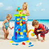 VEVOR Sand and Water Table for Toddlers, Double-Sided Kids Activity Waterfall Playset with 37PCS Accessories, Kids Activity Sensory Table, Outdoor Summer Sand Water Play Table for 3+ Years Boys Girls
