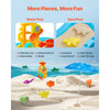 VEVOR Sand and Water Table for Toddlers, Kids Activity Sensory Table, Outdoor Sand Water Playset with 11PCS Toy Accessories & Umbrella, Summer Water Activity Table for 3+ Years Boys Girls, Ideal Gift
