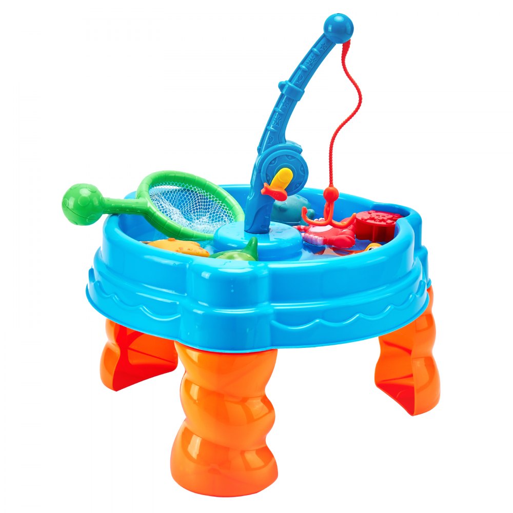 VEVOR Water Table for Toddlers, Kids Activity Sensory Table, Fish 'n Splash Water Playset with 9PCS Toy Accessories, Summer Water Activity Table with Fishing Game Set for 3+ Years Boys Girls