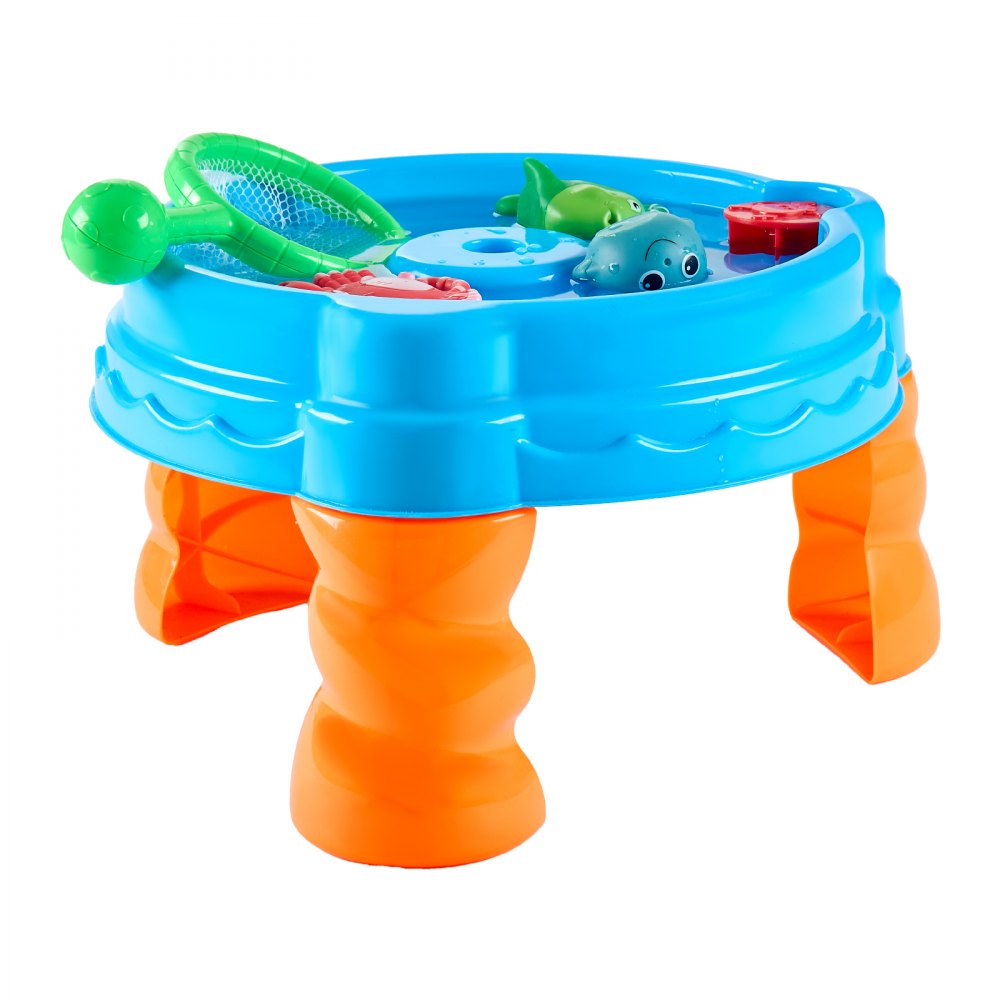 VEVOR Water Table for Toddlers, Kids Activity Sensory Table, Fish 'n Splash Water Playset with 9PCS Toy Accessories, Summer Water Activity Table with Fishing Game Set for 3+ Years Boys Girls
