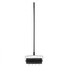 VEVOR Rolling Lawn Aerator, 18-inch Heavy-Duty Manual Rolling Aerator Lawn with Detachable Handle and 27 Iron Spikes, Rolling Lawn Aeration Tool for Garden Patio Yard Compacted Soils and Lawns, Black