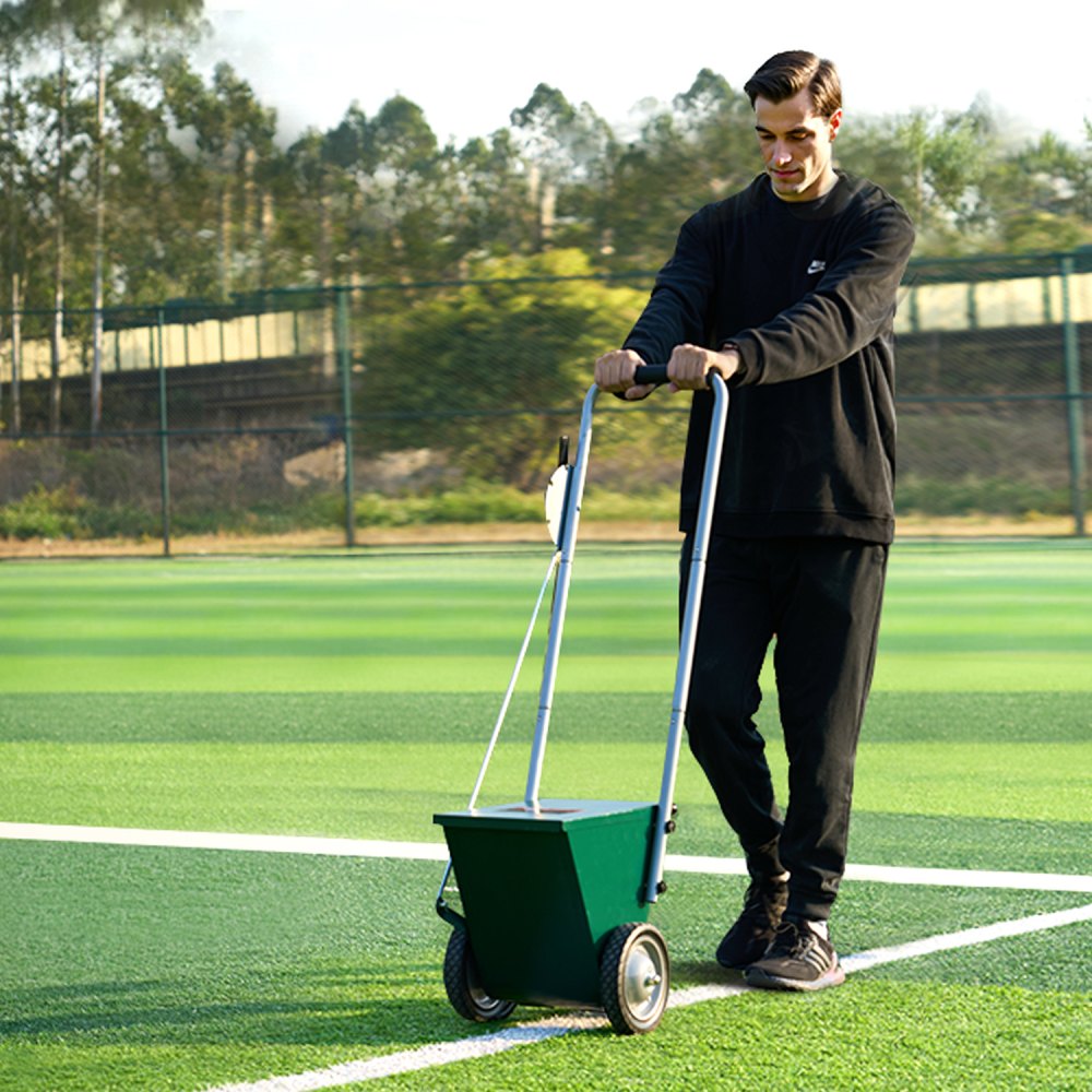 VEVOR Dry Line Marker, 2-Wheel, 2 or 4 in Lines, Field Dry Line Chalker, Adjustable Line Marker, with Rubber Adjustment Handle, 25 lbs Large Powder Capacity, for Baseball and Softball Infield, Green