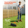 VEVOR Rolling Lawn Aerator, 15 in Manual Push Aerator Roller with 42 Spikes & 60 in Long Handle, Fillable Drum for Added Weight, Heavy-Duty Lawn Soil Penetrator for Garden Yard Compacted Soils