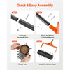 VEVOR Rolling Lawn Aerator, 15 in Manual Push Aerator Roller with 42 Spikes & 60 in Long Handle, Fillable Drum for Added Weight, Heavy-Duty Lawn Soil Penetrator for Garden Yard Compacted Soils