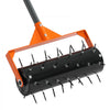 VEVOR Rolling Lawn Aerator, 15 in Manual Push Aerator Roller with 42 Spikes & 60 in Long Handle, Fillable Drum for Added Weight, Heavy-Duty Lawn Soil Penetrator for Garden Yard Compacted Soils