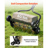 VEVOR Lawn Aerator, 18 in Manual Push Spike Aerator with 4 Wheels & Handle, Heavy Duty Grass Aerators, Supports 40 lbs Added Weight, Rolling Lawn Aeration Tool for Garden Yard Aeration Soil Health