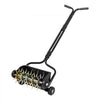 VEVOR Lawn Aerator, 18 in Manual Push Spike Aerator with 4 Wheels & Handle, Heavy Duty Grass Aerators, Supports 40 lbs Added Weight, Rolling Lawn Aeration Tool for Garden Yard Aeration Soil Health