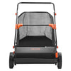 VEVOR Push Lawn Sweeper, 26 in Leaf & Grass Collector with 7 cu. ft. Hopper Bag, Adjustable Brush Height & Spinning Brushes, Heavy Duty Yard Sweeper with Rubber Wheels for Leaves Grass Cleanup