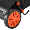 VEVOR Push Lawn Sweeper, 26 in Leaf & Grass Collector with 7 cu. ft. Hopper Bag, Adjustable Brush Height & Spinning Brushes, Heavy Duty Yard Sweeper with Rubber Wheels for Leaves Grass Cleanup
