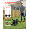 VEVOR Rolling Lawn Core Aerator, 16.6 in Coring Aerator Roller with Anti-Clog Tines, Heavy Duty & Rust-Resistant, Yard Grass Pulling Plugs Manual Aeration Tool for Compacted Garden Soil Loosening