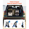 VEVOR Beach Cart with Large Wheels for Sand, 165 lbs Load Capacity, Heavy Duty Folding Beach Wagon with 10" Solid Wheels, Insulated Cooler Bag, Umbrella Holder, Holds 4 Chairs for Camping & Fishing