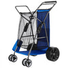 VEVOR Beach Cart with Large Wheels for Sand, 165 lbs Load Capacity, Heavy Duty Folding Beach Wagon with 10" Solid Wheels, Insulated Cooler Bag, Umbrella Holder, Holds 4 Chairs for Camping & Fishing