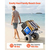 VEVOR Beach Dolly with Big Wheels for Sand, 20" x 15" Cargo Deck, Folding Sand Cart with 12" Balloon Wheels, 165 lbs Loading Capacity & 34" to 46" Adjustable Height, Heavy Duty Cart for Beach Camping