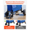 VEVOR Beach Cart with Large Wheels for Sand, 165 lbs Load Capacity, Heavy Duty Folding Beach Wagon with 12" Balloon Wheels, Storage Bag, 33" to 45" Adjustable Height, Dolly for Camping Fishing Garden