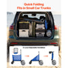 VEVOR Beach Cart with Large Wheels for Sand, 165 lbs Load Capacity, Heavy Duty Folding Beach Wagon with 12" Balloon Wheels, Storage Bag, 33" to 45" Adjustable Height, Dolly for Camping Fishing Garden