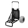 VEVOR Beach Dolly with Big Wheels for Sand, 29.9" x 15.4" Cargo Deck, w/ 12" Balloon Wheels, 165LBS Loading Capacity Folding Sand Cart & 27" to 44.7" Adjustable Height, Heavy Duty Cart for Beach