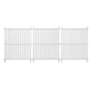 VEVOR 3 Panels Outdoor Privacy Screen, 36 x 45 in Air Conditioner Fence with 19.7 in Ground Stakes, Pool Equipment Enclosure, Strip Vinyl Privacy Fence, Ideal for Trash Can and A/C Units, White
