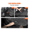 VEVOR Automotive Floor Mats, Fits for Honda CR-V (Hybrid Models) 2017-2022, 3 pcs Front and 2nd Row Liners, All Weather Custom Fit TPE Vehicle Floor Mats, Easy to Clean Floor Liners for SUV, Black