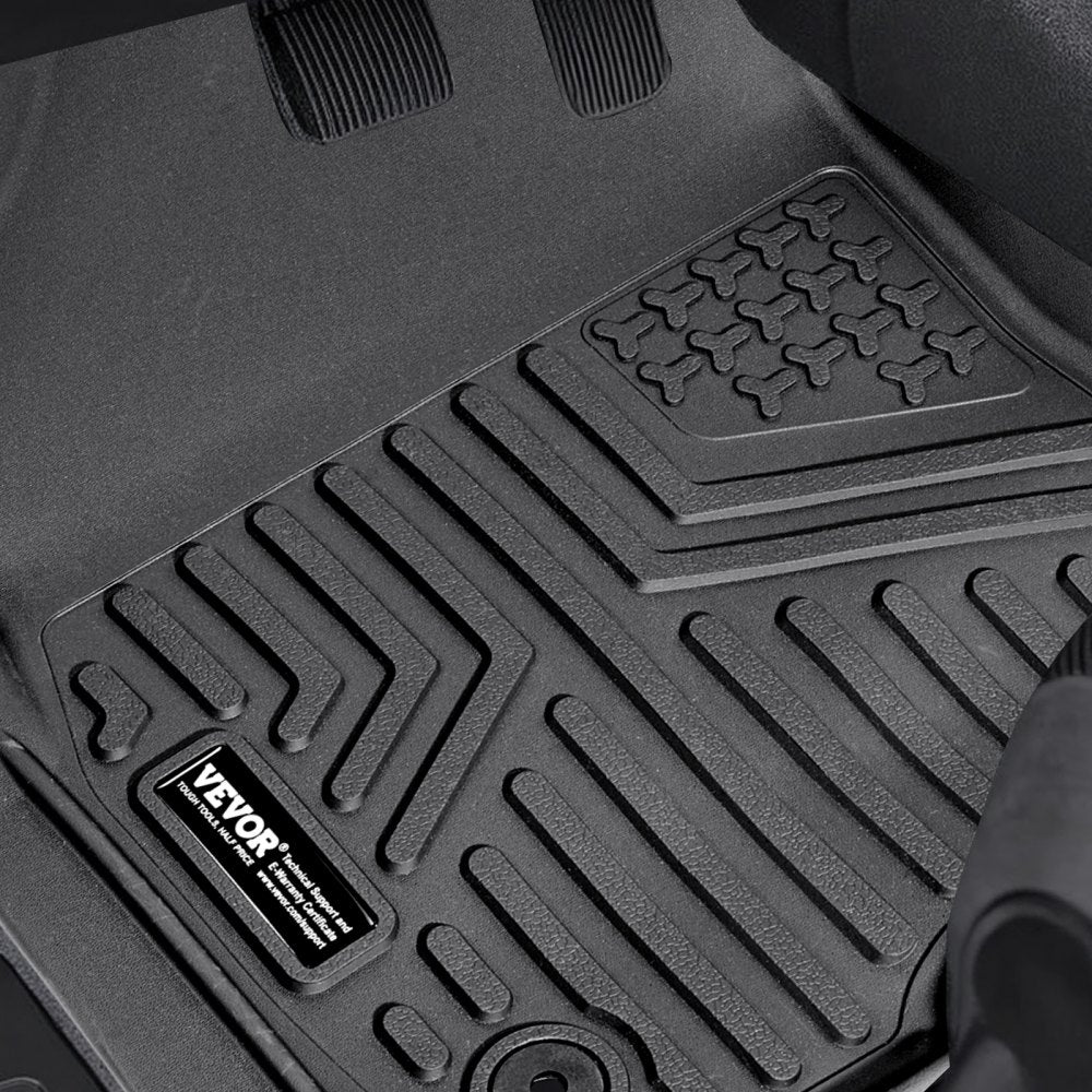 VEVOR Automotive Floor Mats, Fits for Honda CR-V (Hybrid Models) 2017-2022, 3 pcs Front and 2nd Row Liners, All Weather Custom Fit TPE Vehicle Floor Mats, Easy to Clean Floor Liners for SUV, Black