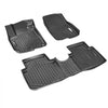 VEVOR Automotive Floor Mats, Fits for Honda CR-V (Hybrid Models) 2017-2022, 3 pcs Front and 2nd Row Liners, All Weather Custom Fit TPE Vehicle Floor Mats, Easy to Clean Floor Liners for SUV, Black