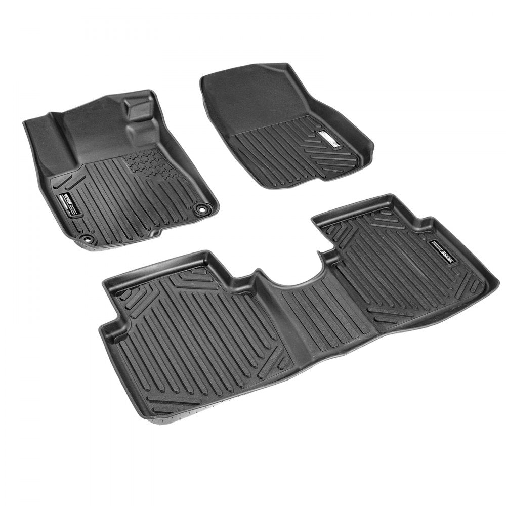 VEVOR Automotive Floor Mats, Fits for Honda CR-V (Hybrid Models) 2017-2022, 3 pcs Front and 2nd Row Liners, All Weather Custom Fit TPE Vehicle Floor Mats, Easy to Clean Floor Liners for SUV, Black