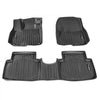 VEVOR Automotive Floor Mats, Fits for Honda CR-V (Hybrid Models) 2017-2022, 3 pcs Front and 2nd Row Liners, All Weather Custom Fit TPE Vehicle Floor Mats, Easy to Clean Floor Liners for SUV, Black